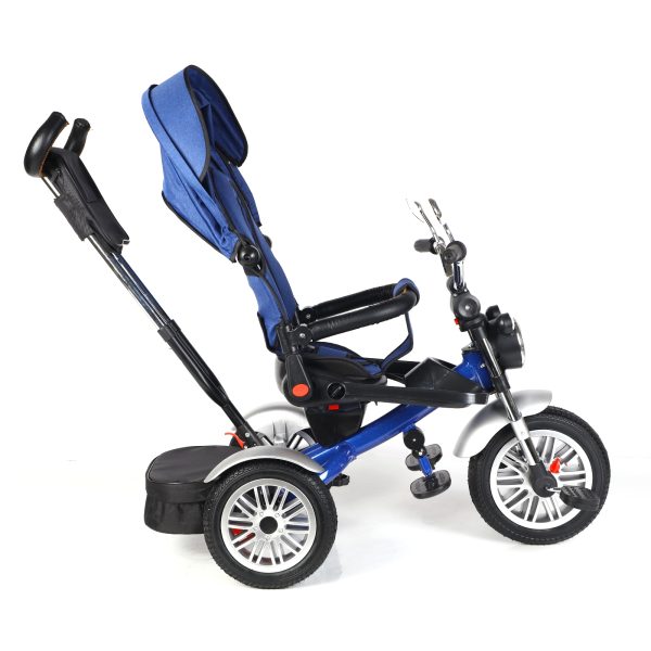 Triciclo tipo motocicleta azul - Imagen 3