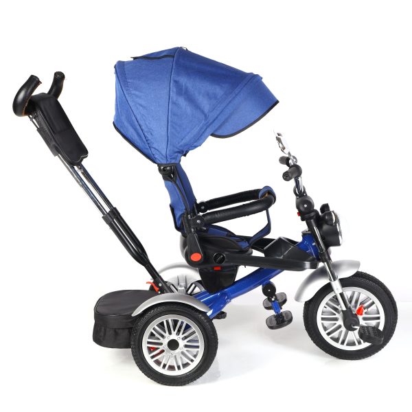 Triciclo tipo motocicleta azul - Imagen 4