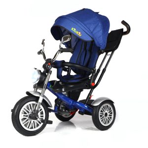 Triciclo tipo motocicleta azul