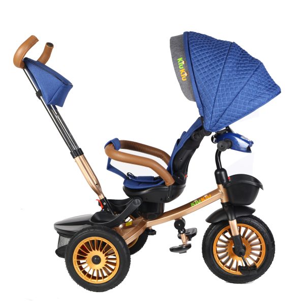 Triciclo estilo auto azul con gris - Imagen 5