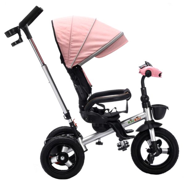 Triciclo tipo auto rosa - Imagen 4