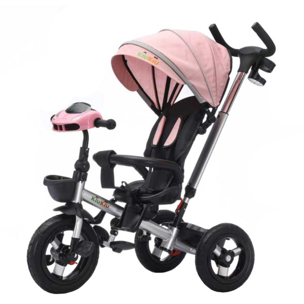 Triciclo tipo auto rosa - Imagen 6