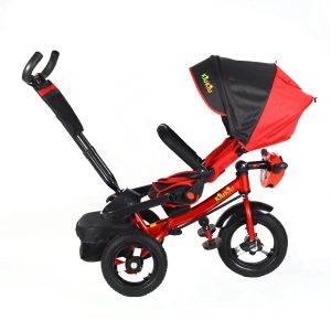 Triciclo tipo auto rojo