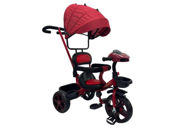 Triciclo tipo auto rojo - Imagen 2