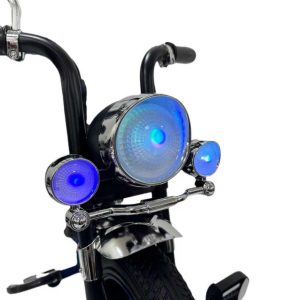 Triciclo tipo moto azul