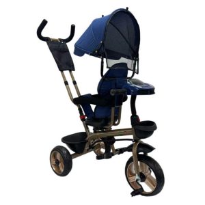 Triciclo tipo auto azul
