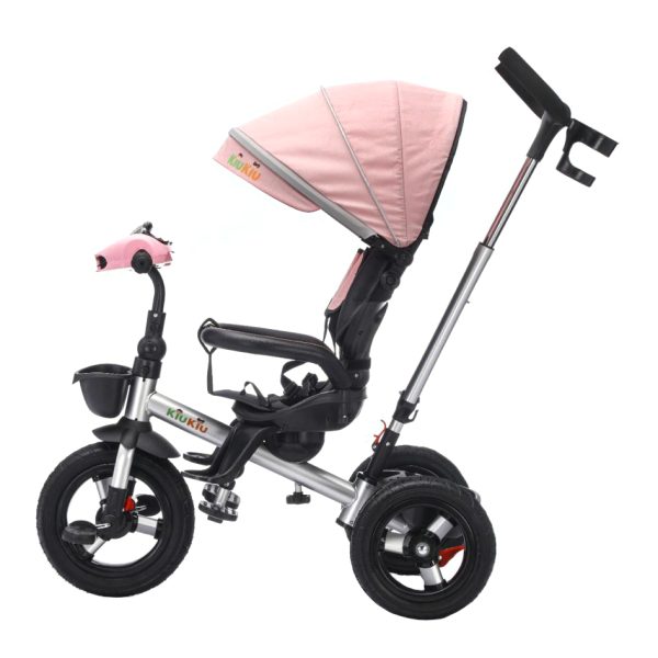 Triciclo tipo auto rosa - Imagen 3